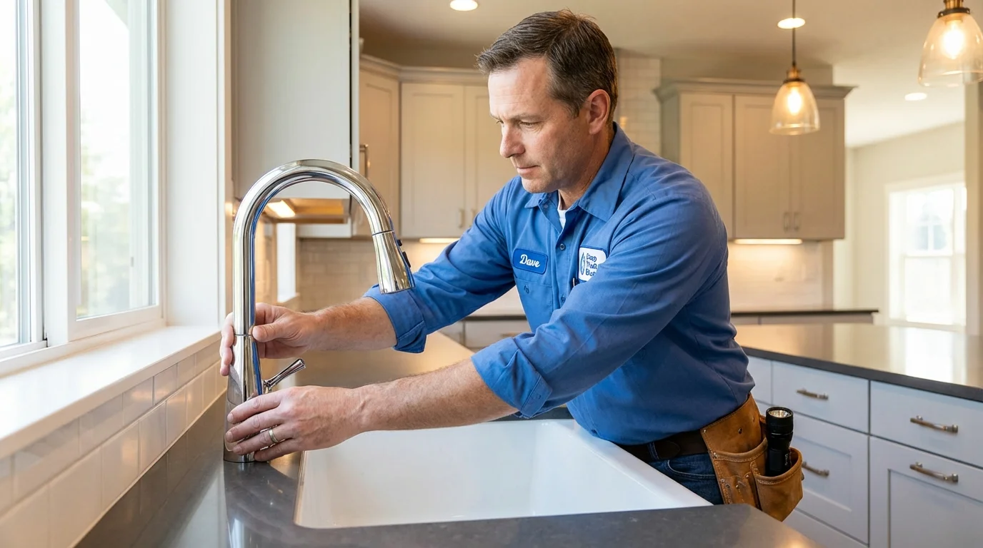 Kitchen faucet installation by Johns Plumbing LLC in Fairchild Air Force Base